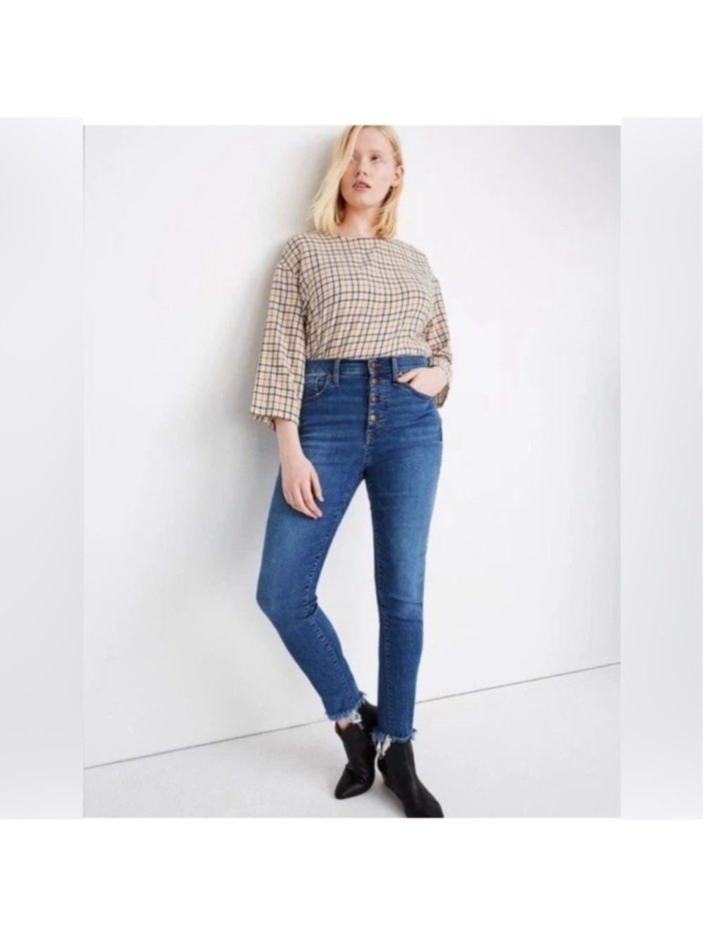 Madewell 10“ high rise skinny crop size 32